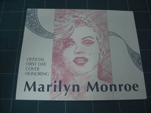 Qn501 marilyn monroe official first day cover honoring gold stamp 22kt gold replica マリリンモンロー 純金 切手 