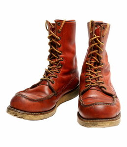 レッドウィング ブーツ 半円犬タグ USA製 90s中期 37143 メンズ SIZE 9 D RED WING Size:30cm ワークブーツ 店舗受取可