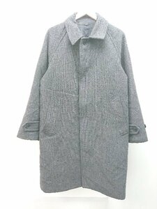 ◇ UNIQLO ユニクロ チェック柄フロントボタン カジュアル ゆったりめ 長袖 ジャケット 表記なし ブラック メンズ E