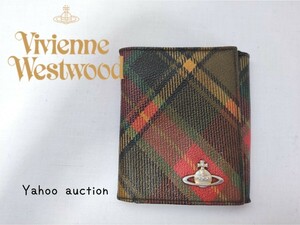 ヴィヴィアンウエストウッド オーブ チェック 折り財布 Wallet VivienneWestwood タータンチェック 