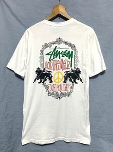 ☆ STUSSY ステューシー　HOLD THE MEDZ T-SHIRT ロゴプリントTシャツ ホワイト S