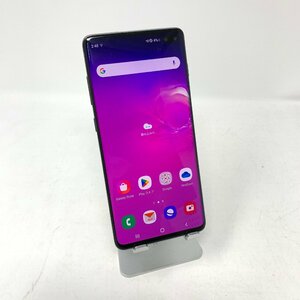 【中古】SAMSUNG Galaxy S10+ SCV42/128GB/良好/Ceramic Black/97922