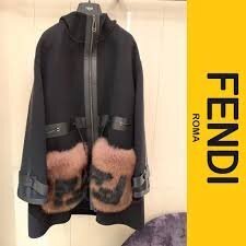 極美品 定価270万 フェンディ　ＦＥＮＤＩ　フォックスファーポケット付き　カシミヤコート３６