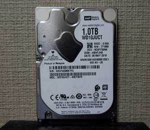 ■正常動作品■WesternDigital製2.5inch AVコマンド対応HDD 1TB WD10JUCT