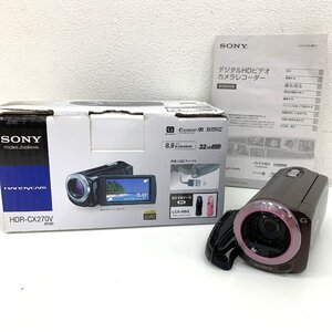 秦野店【中古品】12-75 SONY ソニー HANDYCAM ハンディカム デジタルビデオカメラ HDR-CX270V ブラウン 簡易動作確認済み 元箱付