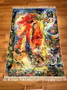 アートペルシャ絨毯・プリントマシンノット・イラン・絨毯・タペストリー225cm×150cm p1