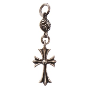 CHROME HEARTS クロムハーツ 1B TNY CH CRS 1ボールタイニーCHクロス チャーム シルバーネックレストップ