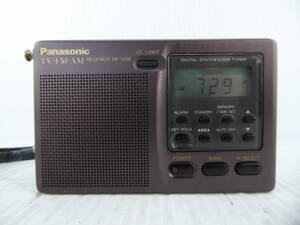 ★☆Panasonic ワイドFM対応 FM/AMコンパクトラジオ RF-U06 日本製 動作品 オマケ新品電池付き☆★