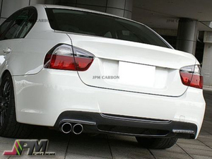 BMW E90 E91 Mスポ用 カーボン リアディフューザースポイラー JPM 2006-2011 3型 左2本出