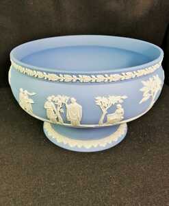 ウェッジウッド　ジャスパー　コンポート　脚付ラウンドボウル　共箱有り　WEDGWOOD