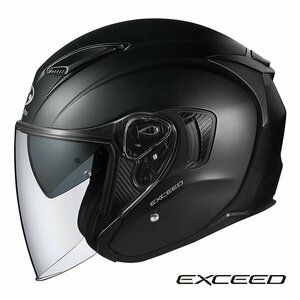 OGKカブト オープンフェイスヘルメット EXCEED(エクシード) フラットブラック XL(61-62cm) OGK4966094577056