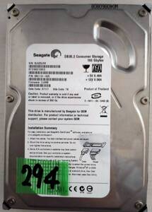 ★HDD-294・295 ２枚組【正常動作品】Seagate BD35.2 Consumer Storage 160GB SATA【 格安送料 (クリックポスト＝185円) で発送】★