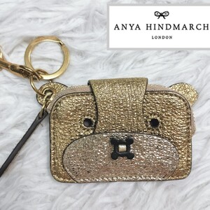 【1円〜】美品 希少 ANYA HINDMARCH アニヤ・ハインドマーチ 幸運のくま コインケースベアー ゴールド 完売品 COIN PURSE BEAR ゴールド 金