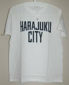 【新品未使用】スーベニア Tシャツ HJK WEGO BROWNY メンズ MENS 原宿 都市 東京 ロゴ 薄手 ホワイト Mサイズ カレッジ プリント HARAJUKU
