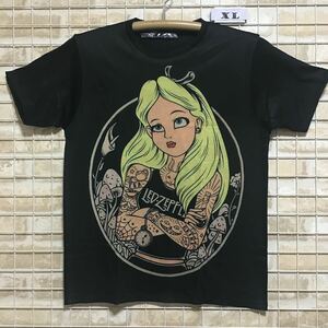 新品　不思議の国のアリス　変顔　Tシャツ　XLサイズ　おもしろ　パロディ