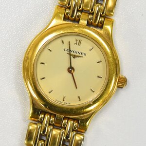 1円 可動品 腕時計 ロンジン LONGINES L7.147.2 クォーツ レディース ゴールド 同梱不可