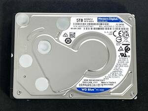 【送料無料】 ★ 5TB ★　WD Blue / WD50NPJZ　【使用時間：444ｈ】　2023年製　Western Digital Blue　稼働少　2.5インチ内蔵HDD 15mm厚