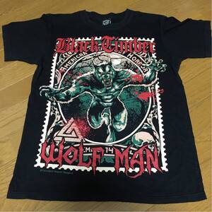 狼男 Tシャツ BLACK TIMBER ウルフマン WOLF MAN Mサイズ 黒 ハロウィン マンウィズライブや フェスに アメカジ