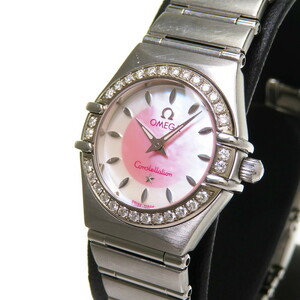 OMEGA/オメガ コンステレーション ミニ 1466.85 腕時計 ステンレススチール/ダイヤモンド クオーツ シェル文字盤 レディース