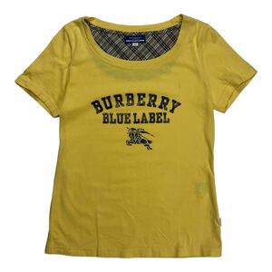 BURBERRY バーバリー　半袖Tシャツ　バーバリーチェック　イエロー　38