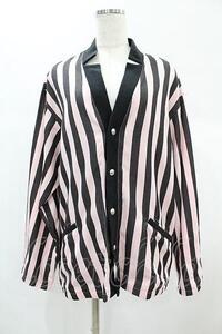 MILKBOY / STRIPE CARDIGAN ピンク×黒 H-24-12-13-1043-MB-TO-KB-ZH