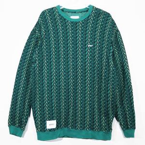 WTAPS ダブルタップス 24SS BDY/LS/COTTON.TEXTILE.SIGN ロングスリーブ Tシャツ グリーン ロンT カットソー 長袖 サイズ03(L) sepk