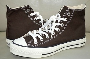 新品未使用 CONVERSE コンバース ALLSTAR CANVAS AS J HI 日本製 MADE IN JAPAN ダークブラウン 茶 定価13,200円 US9.5 28センチ 送料無料