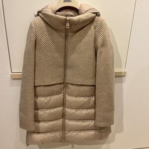 美品 ヘルノ HERNO ダウンコート ベージュ フード アウター