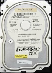 WESTERN DIGITAL WD400JD WD ディスク容量:40GB SATA300 HDD 2007年製造 (Cristal DiscInfo 正常) 使用時間 32880H (管EH156