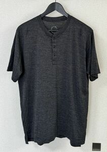 山と道 Merino Henley メリノヘンリー チャコール Lサイズ USED 100％ メリノウール ウルトラライト UL ハイキング 登山 チャコールMarl 