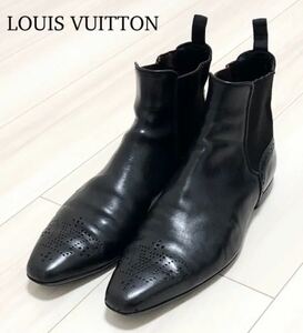 ★LOUIS VUITTON ルイヴィトン サイドゴア ブーツ 靴 ブラック 即決★