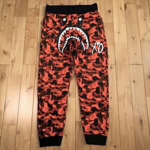 ★激レア★ XO × BAPE シャーク スウェットパンツ Mサイズ a bathing ape The Weeknd shark sweat pants エイプ ベイプ red camo 迷彩 i5