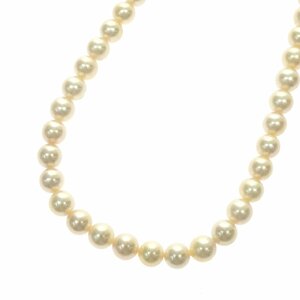 1円スタート 美品 アコヤ真珠 ネックレス 53粒 53P 7.50-8.00mm pearl 金具 SILVER シルバー アクセサリー レディース NGLソーティング