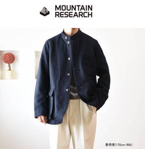 Mountain Research（マウンテンリサーチ）ウールツイード・ノーカラージャケット sizeM　ジェネラルリサーチ 日本製 MADE IN JAPAN