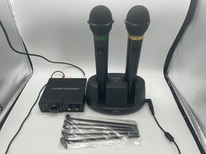 【保証あり】美品、点検動作品、AT-CR700 CLM700赤外線ワイヤレスマイクセット2MHz帯　オーディオテクニカ audio-technica 