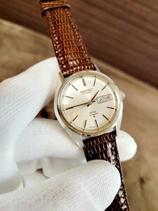 【1円スタート】【良品】 メンズ 腕時計 SEIKO KS 1974年製 アンティーク キング セイコーcal.5626-7111 動巻き オオトカゲベルト