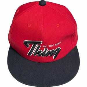 INTERBREED Do the Right Thing スナップバックキャップ レッド×ブラック Fサイズ インターブリード 