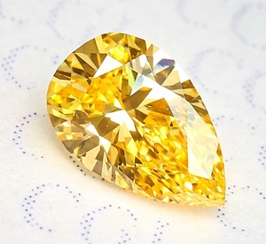 【１００円～】0.213ｃｔ 天然ダイヤ FANCY INTENSE ORANGY YELLOW（ナチュラルカラー）SI1 PS