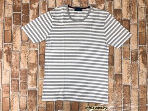 RAGEBLUE レイジブルー メンズ ボーダー 半袖Tシャツ M グレー白