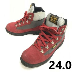 ホーキンス/G.T.HAWKINS★本革/トレッキングブーツ【24.0/赤/red】ヌバックレザー/登山靴/シューズ/Leather/Boots/shoes◆sWB113-7