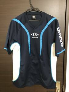 umbro アンブロ　ゲームシャツ　ユニ　練習着　紺 Oサイズ(USED）～サッカー、フットサル、スポーツ、部活、合宿～