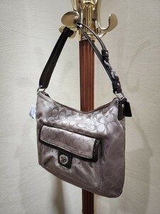 Coach コーチ ハンドバッグ 新品 No.C1220-F19232 ベージュ ペネロピ シグネチャー　キャンバス×レザー　コンバーチブル 肩掛け 2WAY