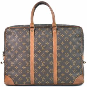 本物 ルイヴィトン LOUIS VUITTON LV ポルトドキュマン ヴォワヤージュ モノグラム ビジネスバッグ ハンドバッグ ブラウン M40226