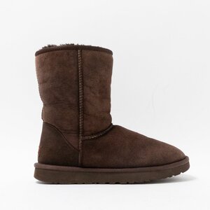 【1円スタート】 UGG australia アグ オーストラリア F23112EM W CLASSIC SHORT ムートンブーツ スエード ブラウン メンズ US9 27cm