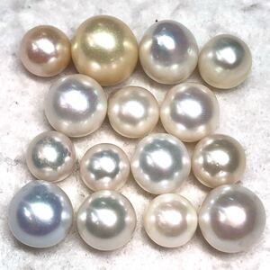 1円〜!!（南洋白蝶真珠おまとめ177ct）f 約35.4g 真珠 pearl パール ルース 裸石 宝石 ジュエリー jewelry 片穴 両穴 w3す16