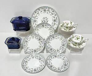 蘇さ(YKY5)　洋食器　おまとめ　WEDGWOOD　ワイルドストロベリー　カップ＆ソーサー　Noritake　大皿　小皿　他　中古品　100サイズ