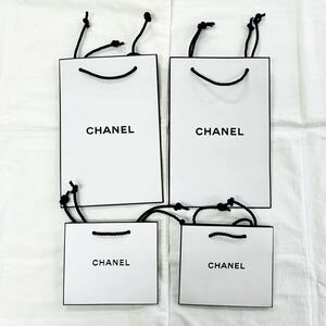 4枚セット　CHANEL シャネル ショッパー 紙袋 ショップ袋 白 ホワイト