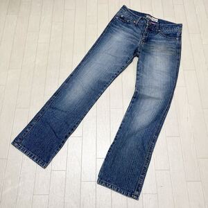 和396★ BLUE MOON BLUE JEANS ブルームーンブルー デニムパンツ ジーンズ ボトムス 27 ブルー ピンク レディース