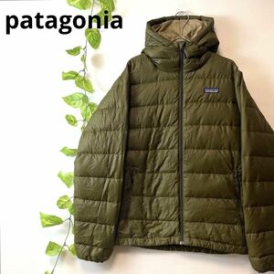 希少/美品/patagonia パタゴニア/ハイロフトダウンセーターフーディー ダウンジャケット フード付 カーキオリーブ メンズ 日本規格S 84900