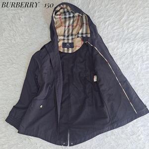 【人気】BURBERRY バーバリー ノバチェック ナイロンジャケット コート シャカシャカ 150 キッズ レディースS スプリングコート